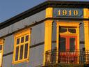 Colorful, historic building along ValdiviaÂ´s port.